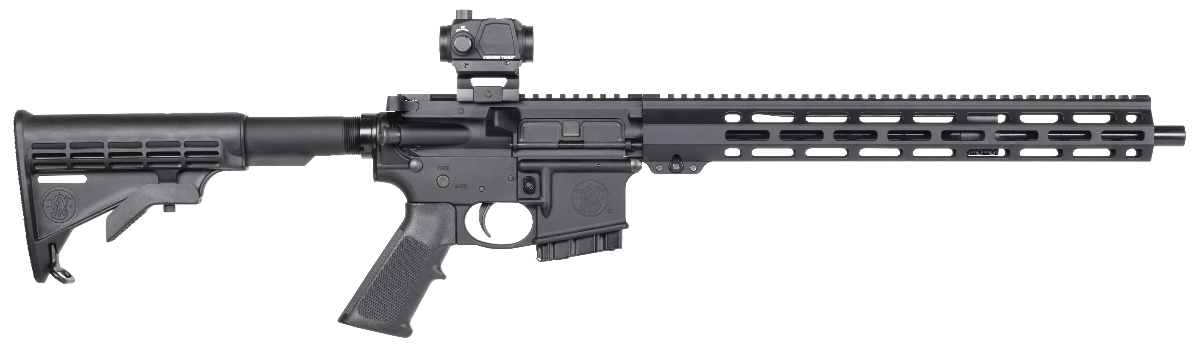 SMITH & WESSON M&P 15 SPORT III WITH CT RED DOT OPTIC M-LOK FIXED STOCK BLACK 5.56 NATO MLGS 16IN HEAVY BARREL 10RD CO HI MD NJ RI VT COMPLIANT 14208 - Win Repeating Arms Promotion